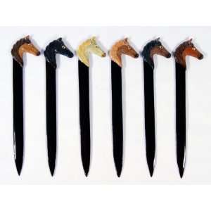  Wholesale Pack Handpainted Letter Opener Assorted Horse Head 
