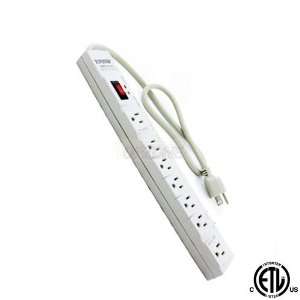  Topzone 3 Feet 2400 Joules Surge Protector 7 Outlet Power 