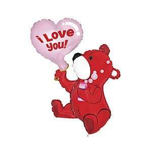   You Red Bubble Bear 38 Mylar Balloon Large