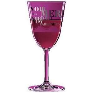  Red Wine Glass, Wine, Cabernet, Silver Embossed, Elegant 