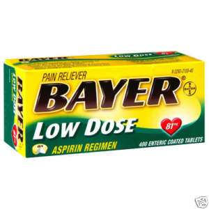 Bayer 81 MG Low Dose Aspirin 400 Coated Tablets  