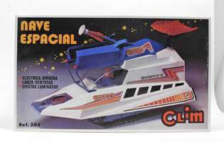 Clim NAVE ESPACIAL Galactic 2 Navy Space Ship Toy & Orig Box Barval 