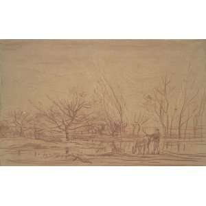   Charles François Daubigny   24 x 14 inches   Sketch Home