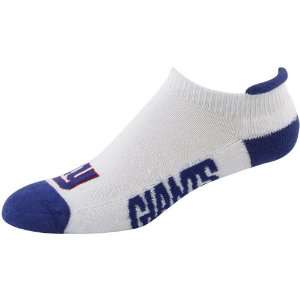   York Giants White Royal Blue Runners Ankle Socks