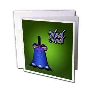   dark forest green background and Noel in 3D   Greeting Cards 6