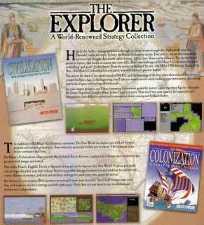 The Explorer PC CD Sid Meiers Colonization game & more  