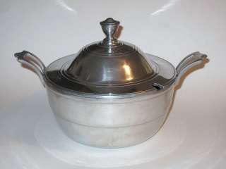 Vintage RWP Wilton Armetale Shiny Polished Pewter Soup Tureen Bowl Lid 