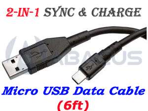 NEW 2 in 1 Sync & Charge Micro USB 5 pin Data Cable 6ft  