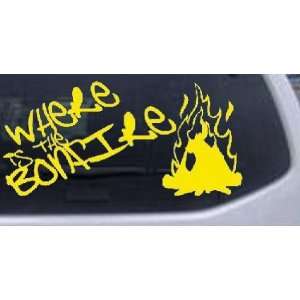 Yellow 22in X 45.1in    Where Is The Bonfire Country Car Window Wall 