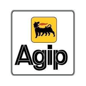 Agip Motor Gas Oil Pump Gasoline Station Car Bumper Sticker Decal 4.5 