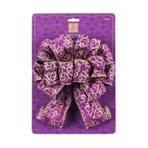  Jaclyn Smith Velvet Visions Tree Top Bow Purple Shimmer 