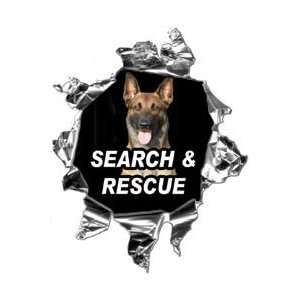   Decal Firefighter Search and Rescue K9 Dog Graphic   6 h   REFLECTIVE