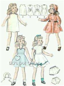 Vintage Doll Clothes Pattern 5092 14 ~ Toni, Betsy Mc  