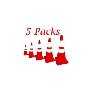  Pack and Pop 30 inch Incident Pop Up Cone with Light (5 