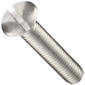 Stainless Steel Machine Screw, Oval Head, Slotted Drive, M6 1, 20mm 