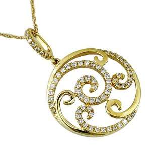  14K Yellow Gold Diamond Necklace Grande Jewelry