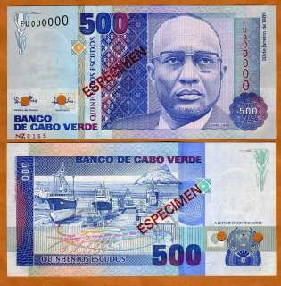 SPECIMEN, Cape Verde, 500 Escudos, 1989, P 59s, UNC  