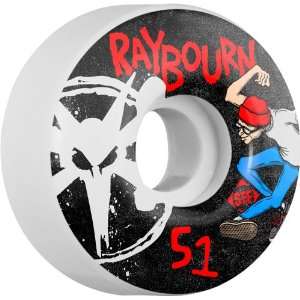  Bones Ben Raybourn Mosh Pit Skateboard Wheels (White 