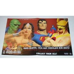 Justice League of America JLA Mini Busts 17 by 11 Inch Promo Poster 