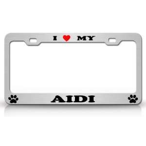  I LOVE MY AIDI Dog Pet Animal High Quality STEEL /METAL 
