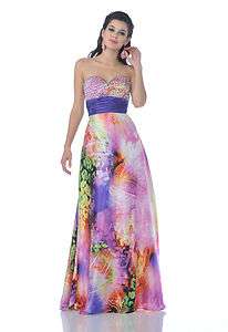   FORMAL EVENING CRUSE BALL DINNER PARTY PLUS SIZE DANCE PRINT DRESS