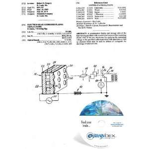  NEW Patent CD for ELECTRON BEAM ADDRESSED PLASMA DISPLAY 