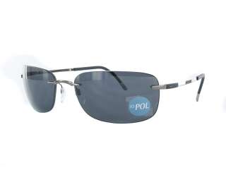 NEW Silhouette 8639 60 6130 Polarized Grey Sunglasses  
