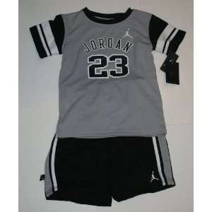 Nike Jordan Jumpman23 Meshed Out 2 Piece Outfit Size 4 Black/Silver 