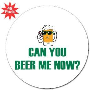  3 Lapel Sticker (48 Pack) Can You Beer Me Now Beer Mug 