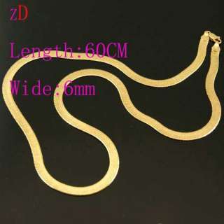 Hn670 24 Posh Men 18K Gold GP Chain Clasp Necklace 18g  