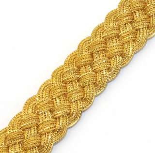 Technibond Braided Fox Necklace 14K Gold Clad Silver  