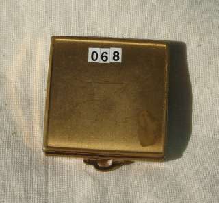 Vintage Rare Hobe Jeweled Broach Compact 1940s Goldtone  