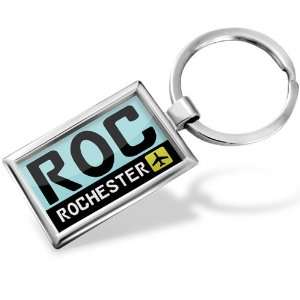 Keychain Airport code ROC / Rochester country United States   Hand 