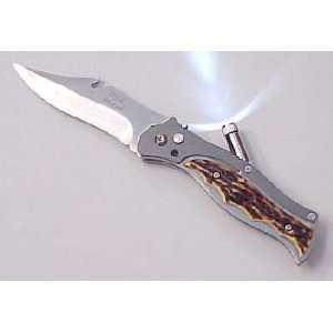  Stag Handle Lighted Knife