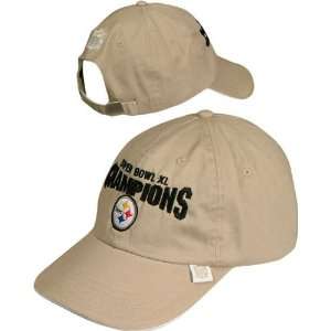  Pittsburgh Steelers Super Bowl XL Champions Khaki Slouch 