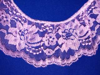 LL~SOFT ORCHID~3 Inch Ruffled Floral Lace Trim~5 Yards  