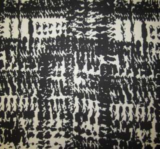 New Black & Ivory Printed Polyester Double Knit Fabric  