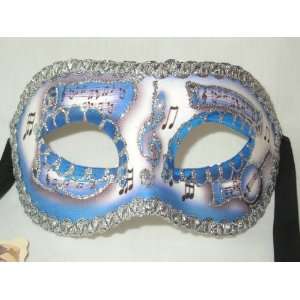  Blue Colombina Pergamena Venetian Mask