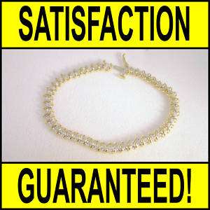 10K Solid Yellow Gold 50 Diamond 1.00CT Tennis Bracelet  
