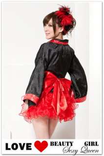 Deluxe Geisha Kimono Costume & Red Tutu Skirt @BT731  