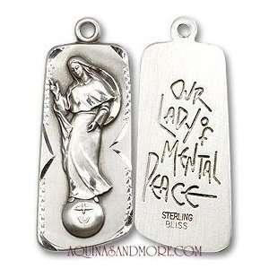  Our Lady of Mental Peace Sterling Medal Jewelry