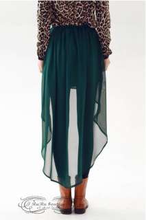 2012 Trendy Anomalous Hem Asymmetrical Skirt Womens Dress Semi Sheer 