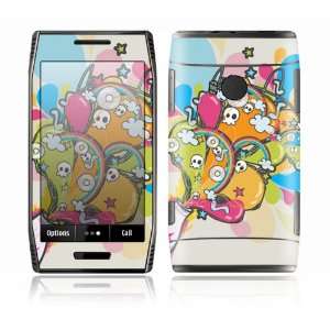 Nokia X7 Decal Skin Sticker   Splashing Skulls