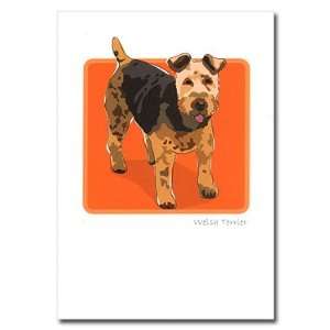  Grrreen Standing Welsh Terrier Note Cards Health 