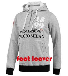 Felpa Adidas ACM Milan Authentic 1899 Hood V10213 con cappuccio grey 