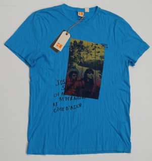 NWT NEW Hugo Boss Orange Men Tax 01 T Shirts   Blue  
