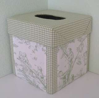 CENTRAL PARK TOILE BABY NURSERY TISSUE BOX COVERS  