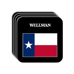  US State Flag   WELLMAN, Texas (TX) Set of 4 Mini Mousepad 