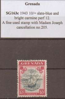 GRENADA SG163c 1943 10/ FINE USED MADAM JOSEPH  