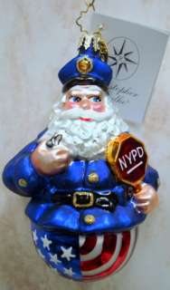 RADKO New Yorks Finest ORNAMENT Santa POLICE 010203A  